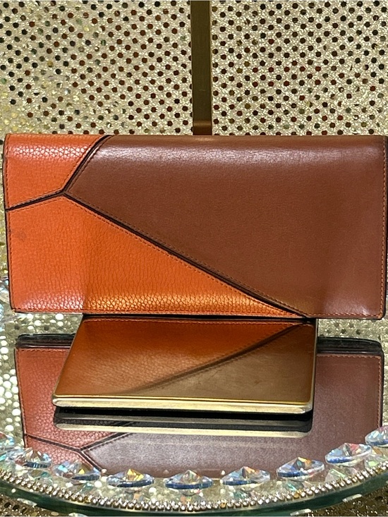 Loewe Handbags - Loewe Puzzle Leather Envelope Clutch on a Chain Approx. 7.5 x 3.5
